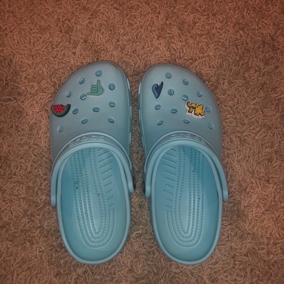 light blue crocs with jibbitz